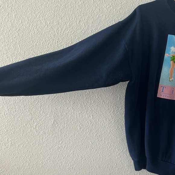 Tinkerbell Crewneck Pullover Sweatshirt Hoodie Tinker Bell Fairy Disney - Picture 4 of 5